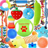 Aipper front packaging showing full 25-piece puppy toy set and value