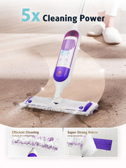 AIR U+ pad attached to Swiffer Power Mop head for secure fit benefit