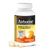 Airborne front packaging 200ct showing bottle and label benefit daily immune support