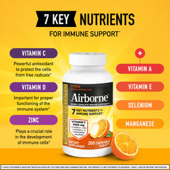 Airborne tablet close-up texture highlighting chewable form and pleasant mouthfeel