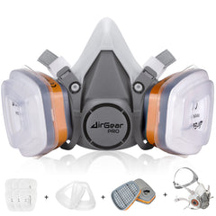 AirGearPro M-500 front view showing mask shape and coverage benefits