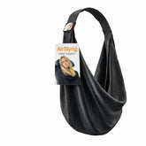 AirSlyng front packaging showing compact travel blanket and sling — easy packing benefit