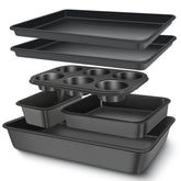 AIVIKI front view of full 6-piece baking set showing contents and organization benefit