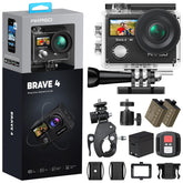 AKASO Brave 4 front view showing lens and durable build for clear framing