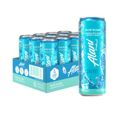 Alani Nu front packaging showing bright blue slush can and brand, appealing refreshment