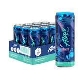 Alani Nu front can showing Breezeberry flavor and bold branding, refreshing boost
