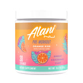 Alani Nu front packaging showing Orange KISS tub and branding for clear product recognition