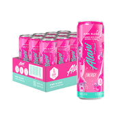 Alani Nu front packaging showing Pink Slush 12-pack and branding benefits