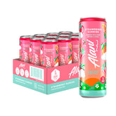 Alani Nu can front packaging showing strawberry sunrise flavor and zero sugar benefit