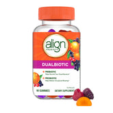Align bottle front label showing product name and count, highlights convenience