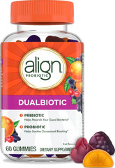Align front packaging showing bottle and label benefits