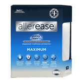 AllerEase Maximum front view showing tidy packed protector and brand benefit of full encasement