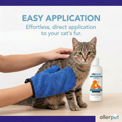 Allerpet mitt close-up with textured surface for gentle dander removal