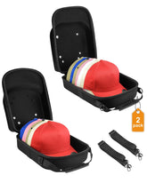 Allgawise front view open hat case showing organized caps and protection