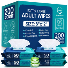 AllSett Health front packaging showing 200-count for convenient supply and hygiene