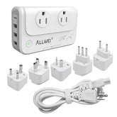 ALLWEI converter front view showing ports and power indicator for safe charging