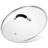 ALLWIN 12 inch lid front view showing clear glass and stainless rim for visibility benefits