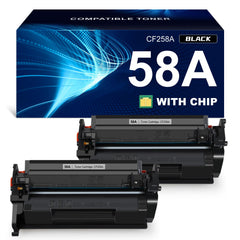 ALLWORK 58A front packaging showing two black cartridges and value benefits