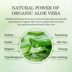 Aloderma applied to sunburned arm offering visible soothing relief benefit