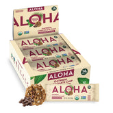 ALOHA front packaging showing oat chocolate chip flavor and benefits