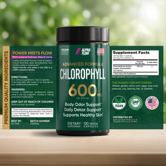 Alpha Flow green powder texture highlighting concentrated plant nutrients