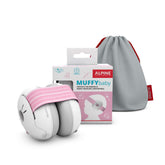 Alpine Muffy Baby front view showing soft ear cups and gentle design benefit comfort