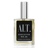 ALT. FRAGRANCES bottle front view showing sleek design and confident presence