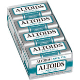 Altoids front tin showing Arctic Wintergreen label and portability benefit