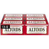 Altoids front tin showing brand and peppermint label for recognizable freshness