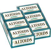 Altoids front tin showing wintergreen branding and compact portability