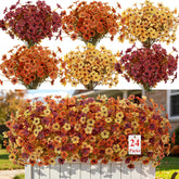Alupssuc front view of full 24-bundle fall flower arrangement showing instant curb appeal