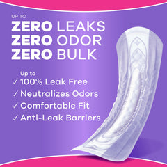 Always Discreet absorbent core close-up highlighting fast RapidDry absorption benefit