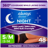 Always Discreet front packaging showing product name and count for quick identification
