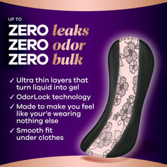 Always Discreet fabric-like liner close-up showing soft texture and comfort