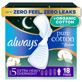 Always Pure Cotton front box showing product and count for clear purchase info