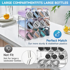 Amaoot rack inside cabinet with Stanley 40 oz showing size and fit