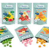 Amara front packaging showing variety pack and organic badge for easy selection