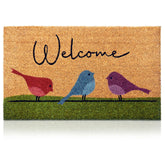 AMARU DOOR MATS front view colorful birds design brightens entryway and welcomes guests