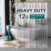 AmazerBath clear front view showing full-size liner and bright bathroom benefit