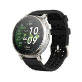 Amazfit Active 3 front view showing watch face and stainless steel frame for durability
