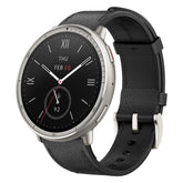 Amazfit Active 2 premium front view showing polished case and clear display benefits style