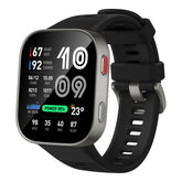 Amazfit Bip Max front view with 2.07-inch AMOLED showing clear stats