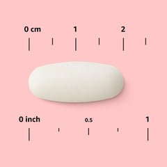 hand holding the Amazon Basics bottle to show scale and the 240-tablet supply for purchase perspective