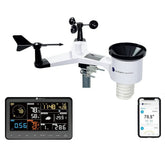 Ambient Weather WS-2902 front console display showing clear readings and trends