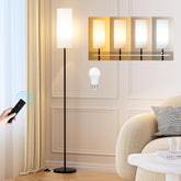 Ambimall front view of modern floor lamp showing slim profile and bright benefit
