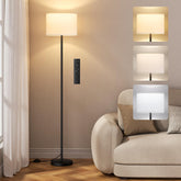 Ambimall floor lamp front view showing slim profile and balanced light