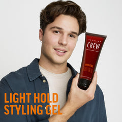 American Crew gel texture close-up displaying smooth, moisturizing consistency