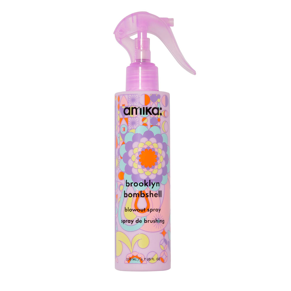 amika front packaging of Brooklyn Bombshell showing product benefit of lightweight volume