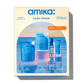 Amika front packaging showing full trial kit and clear hydration benefits