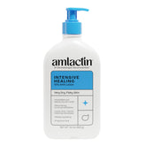 Amlactin pump bottle front view showing packaging and easy dispensing benefit